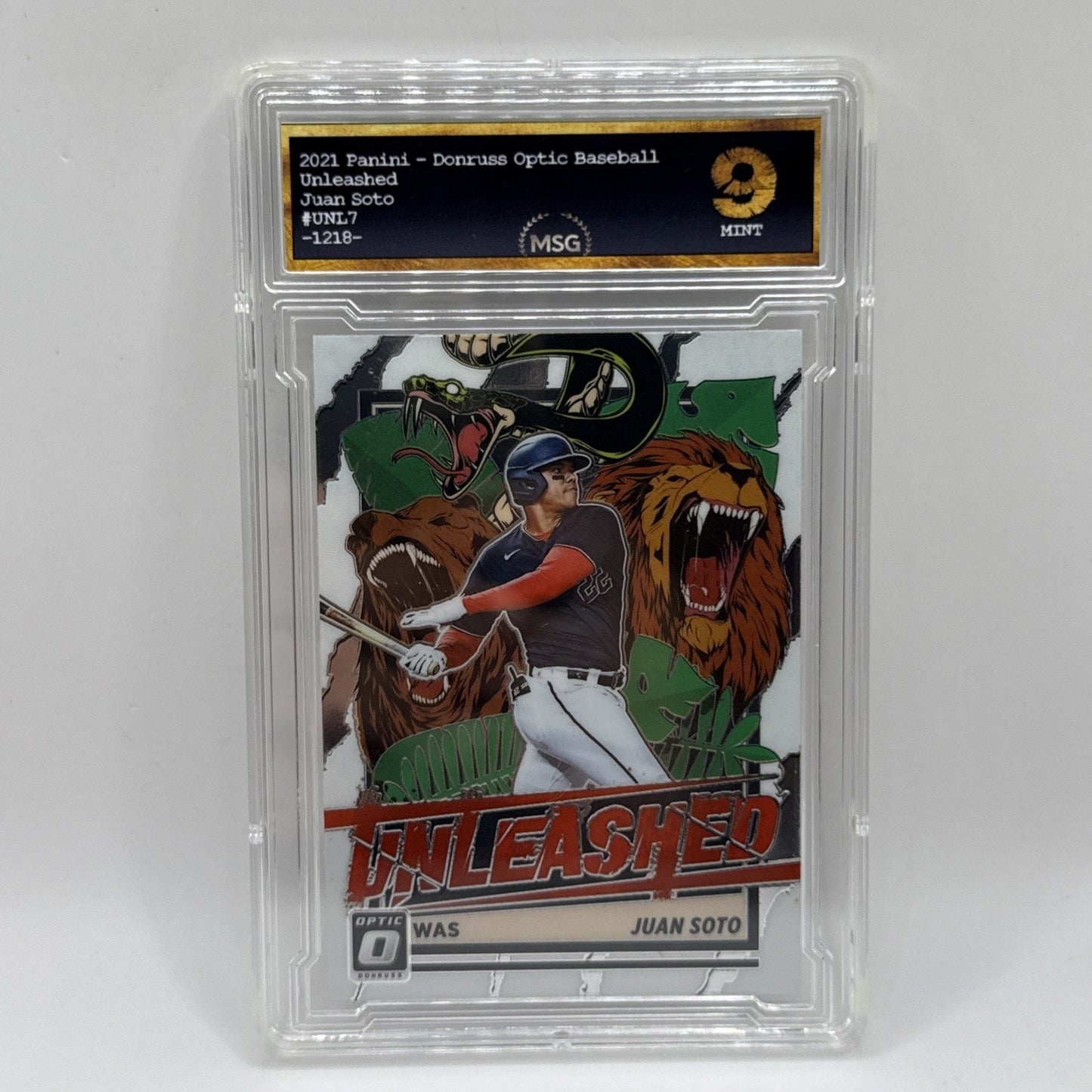 2021 Panini Donruss Optic Juan Soto Unleashed #UNL7 Graded 9 Mint MLB