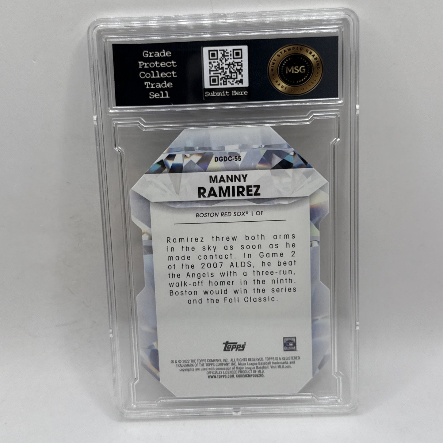 2022 Topps Update Series - Diamond Greats Die-Cuts Manny Ramirez Graded 9 MLB