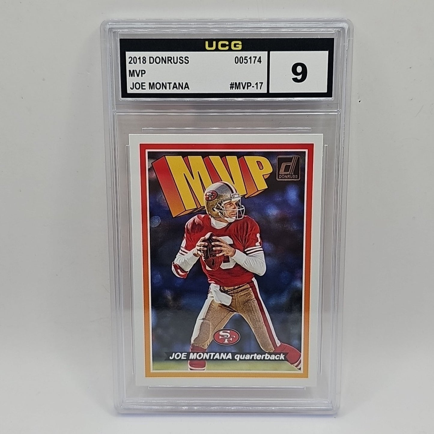 2018 Donruss #MVP-17 Joe Montana MVP NFL San Francisco 49ers Graded 9