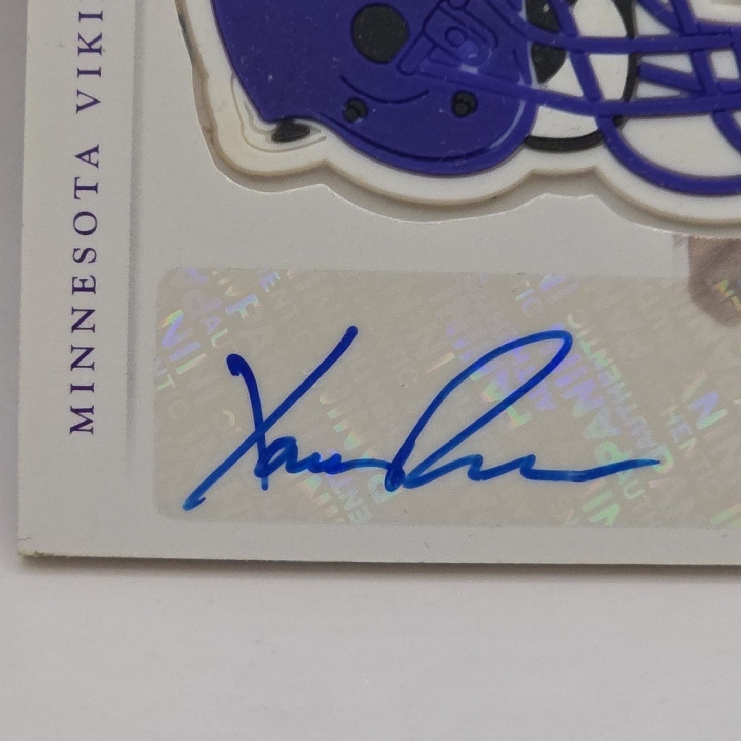 2013 Panini Prominence Helmet Signatures /102 Xavier Rhodes #198 Rookie Auto RC