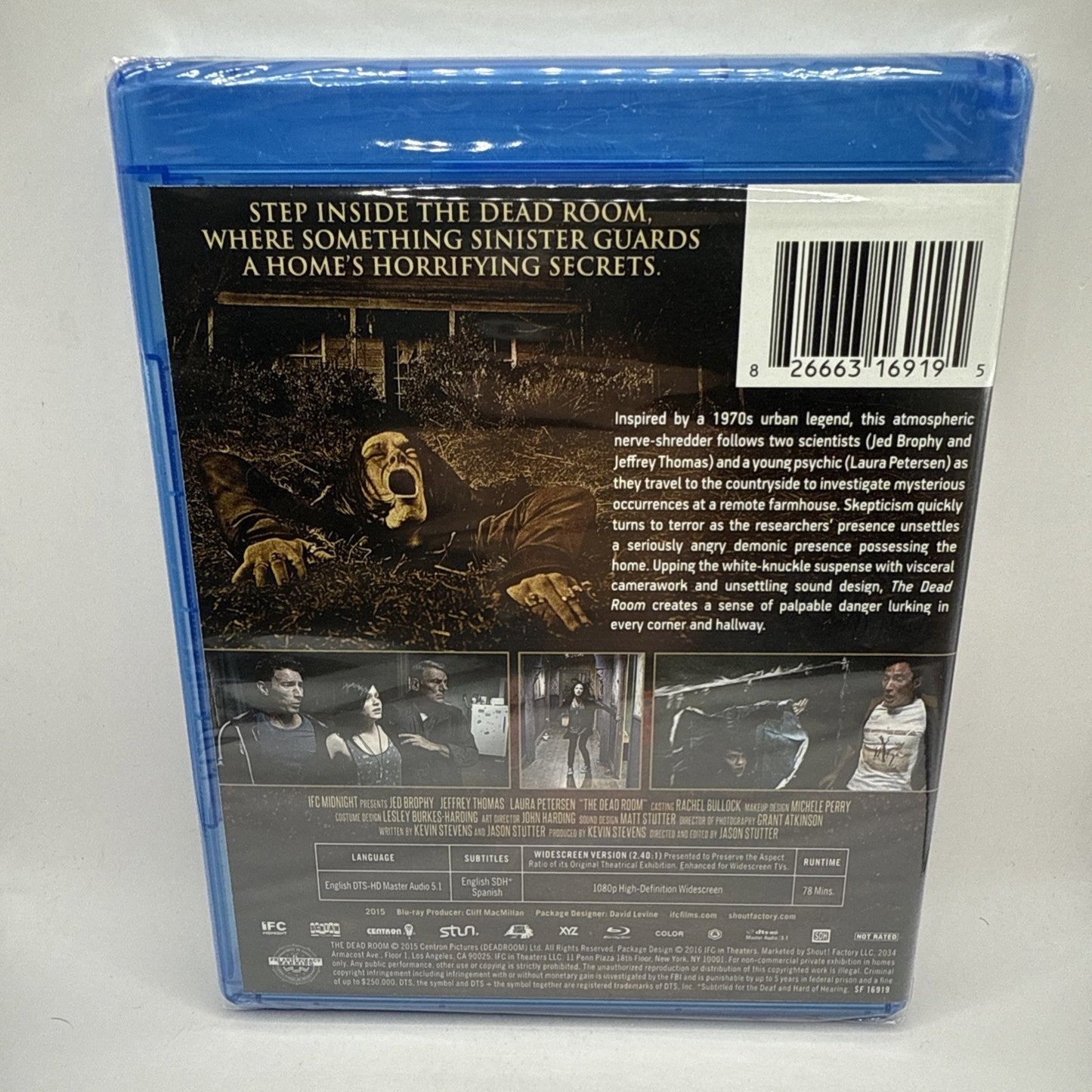 The Dead Room (Blu-ray, 2015) Jed Brophy, Jeffrey Thomas, Laura Petersen - New