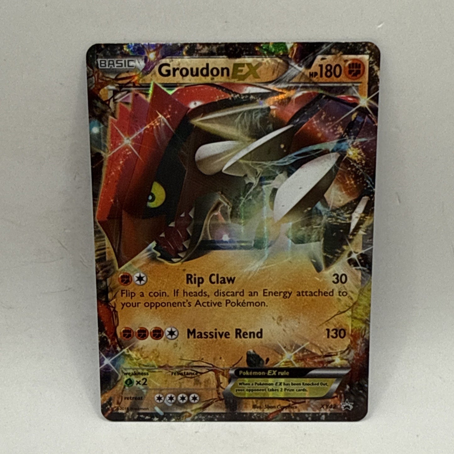 Pokemon Card Groudon EX XY42 Black Star Promo Holo HP Collectible Card