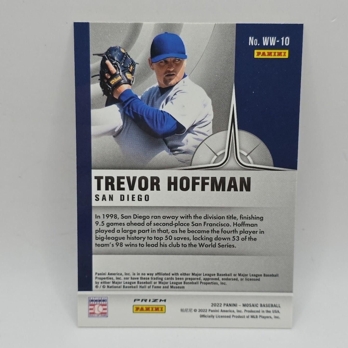Trevor Hoffman 2022 Panini Mosaic Will to Win Mosaic #WW-10 HOF Padres MLB