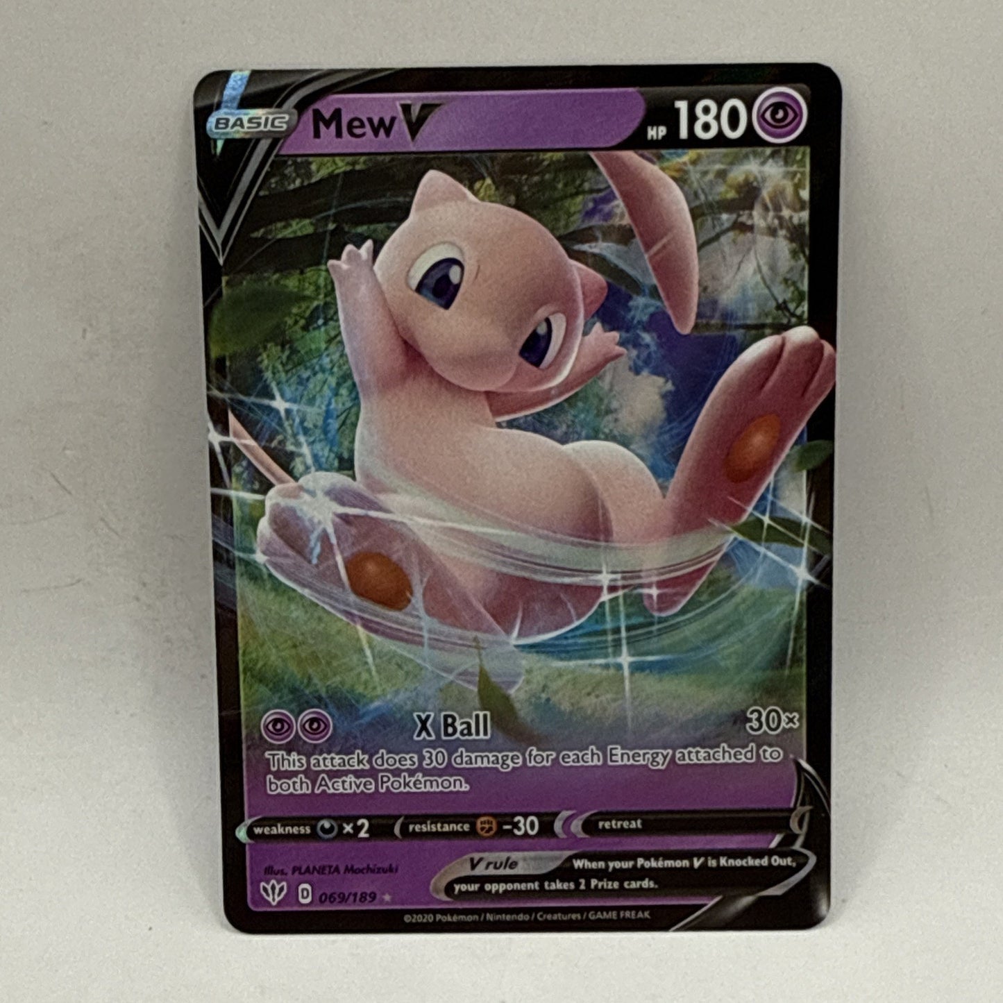 Mew V Darkness Ablaze 069/189 Regular Ultra Rare Pokemon Card NM