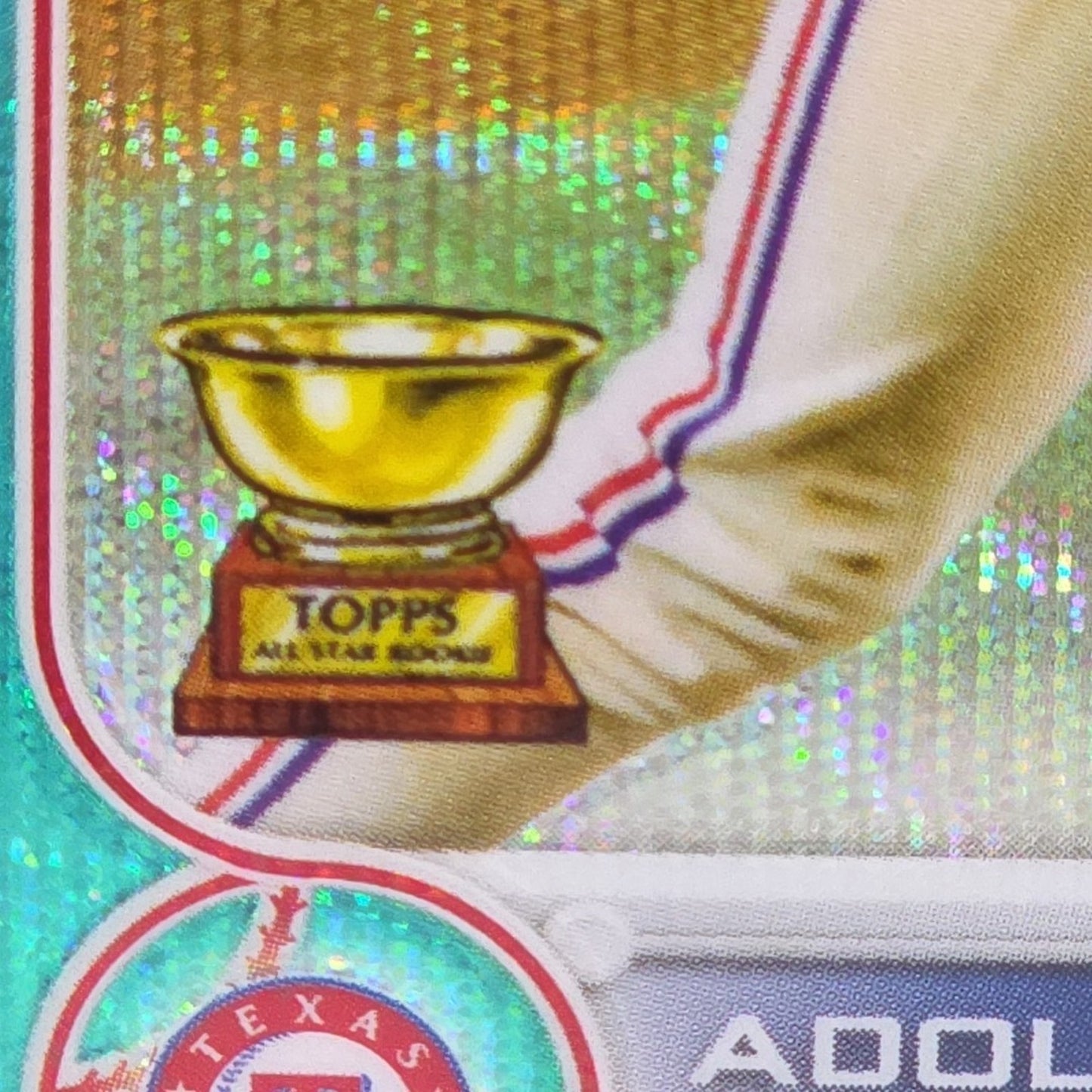 2022 Topps Chrome Aqua Wave Refractor /199 Adolis Garcia #25 Texas Rangers RC