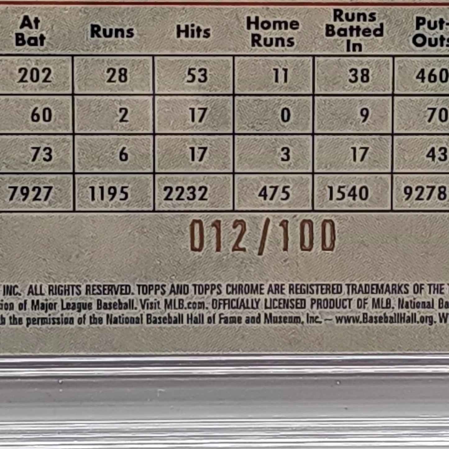 2021 Topps Chrome Platinum Willie Stargell Red Ice /100 #672 Pirates Graded 9