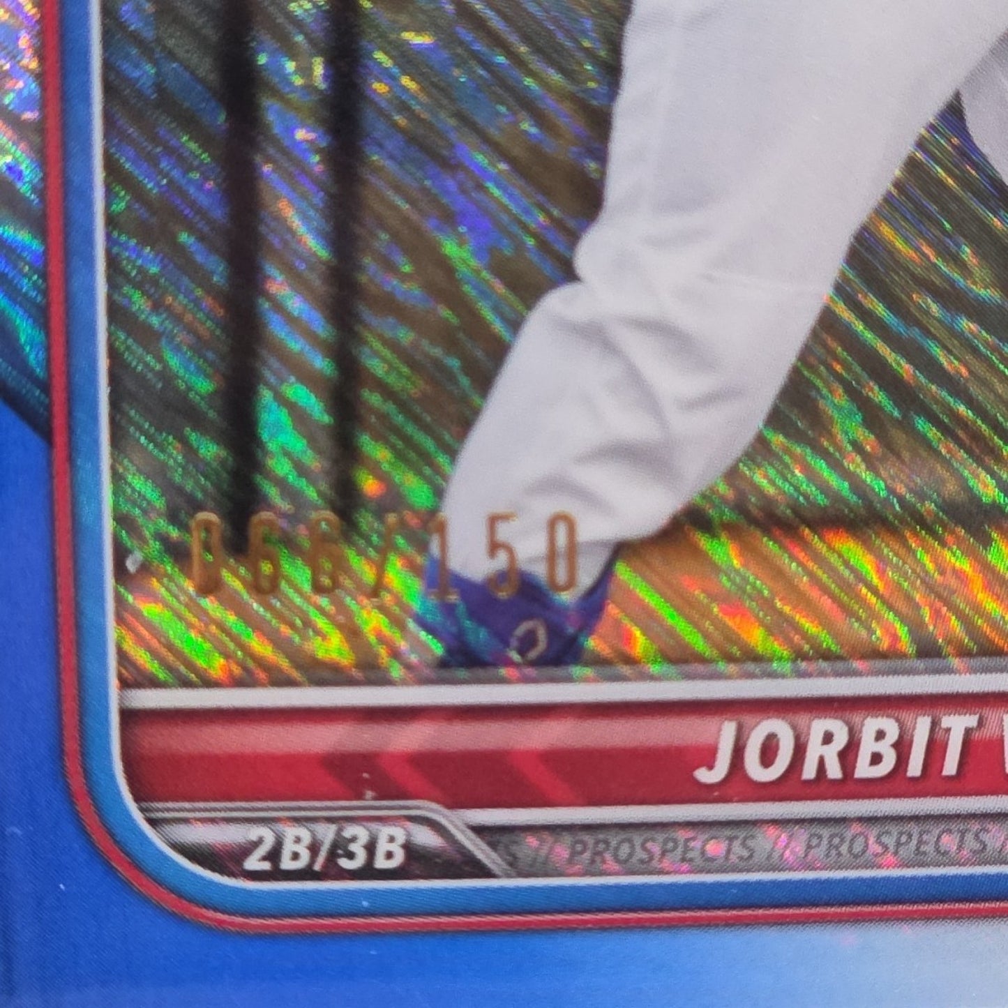 2022 Bowman #BCP-24 Jorbit Vivas /150 Chrome Blue Shimmer Refractor Dodgers