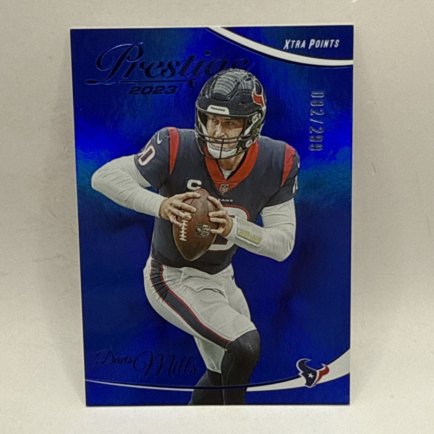 2023 Prestige Xtra Points Blue /299 Davis Mills #118 Houston Texans