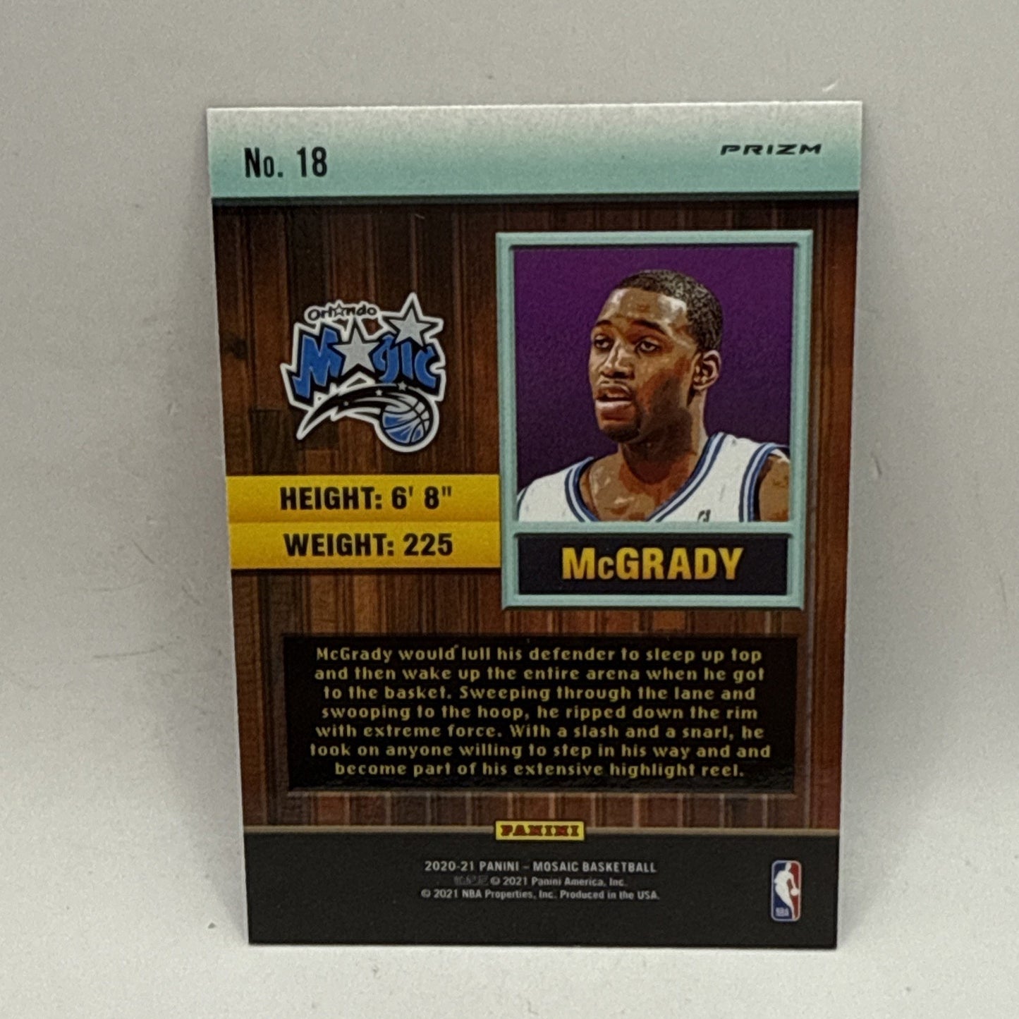 2020-21 Mosaic Tracy McGrady Jam Masters Green Prizm #18 NBA Magic