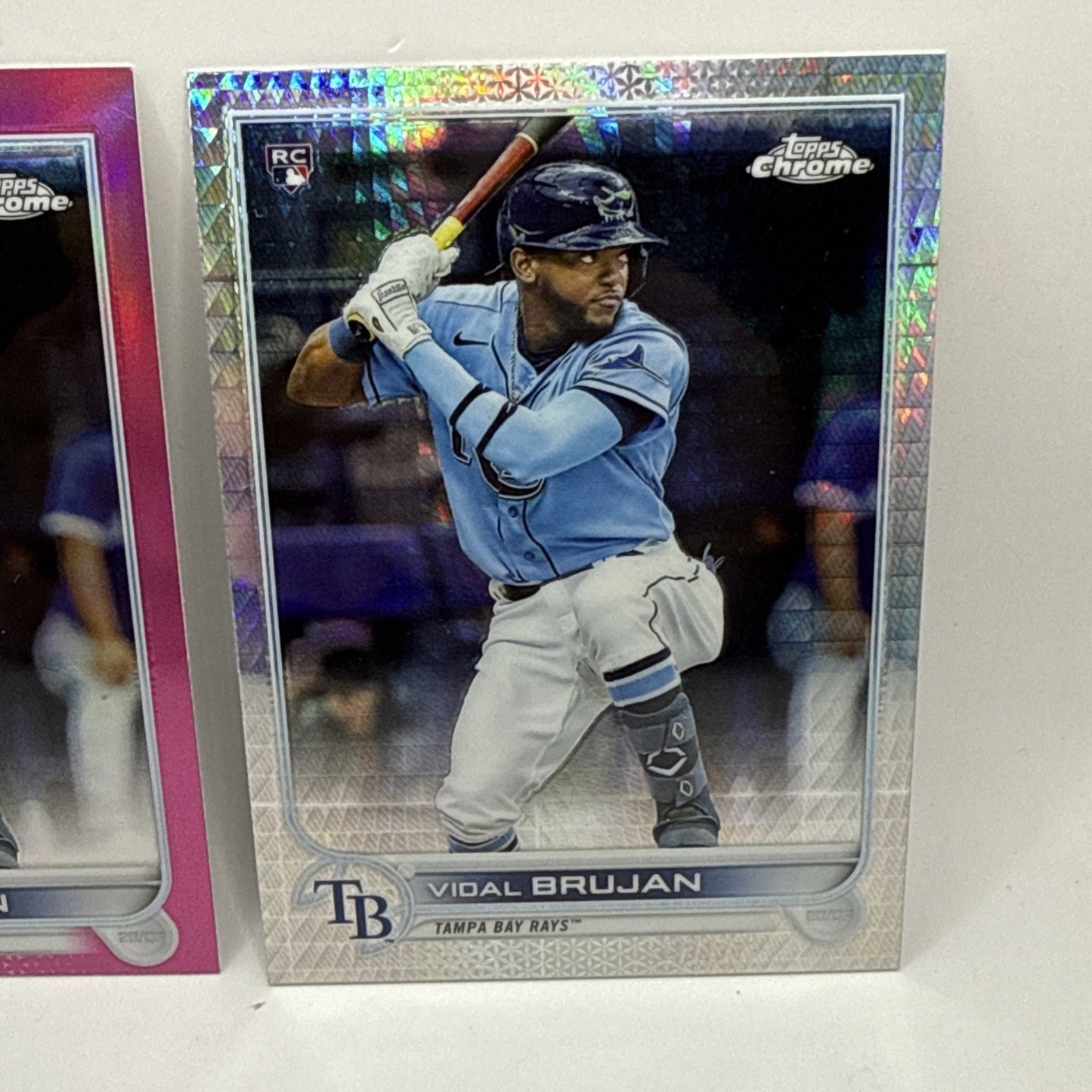 2022 Topps Chrome Vidal Brujan Pink Refractor #134 Tampa Bay Rays MLB