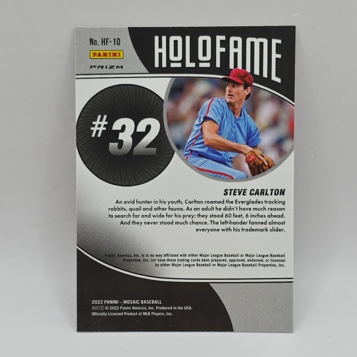 2022 Panini Mosaic Steve Carlton #HF-10 Holofame PRIZM Mosaic Phillies MLB