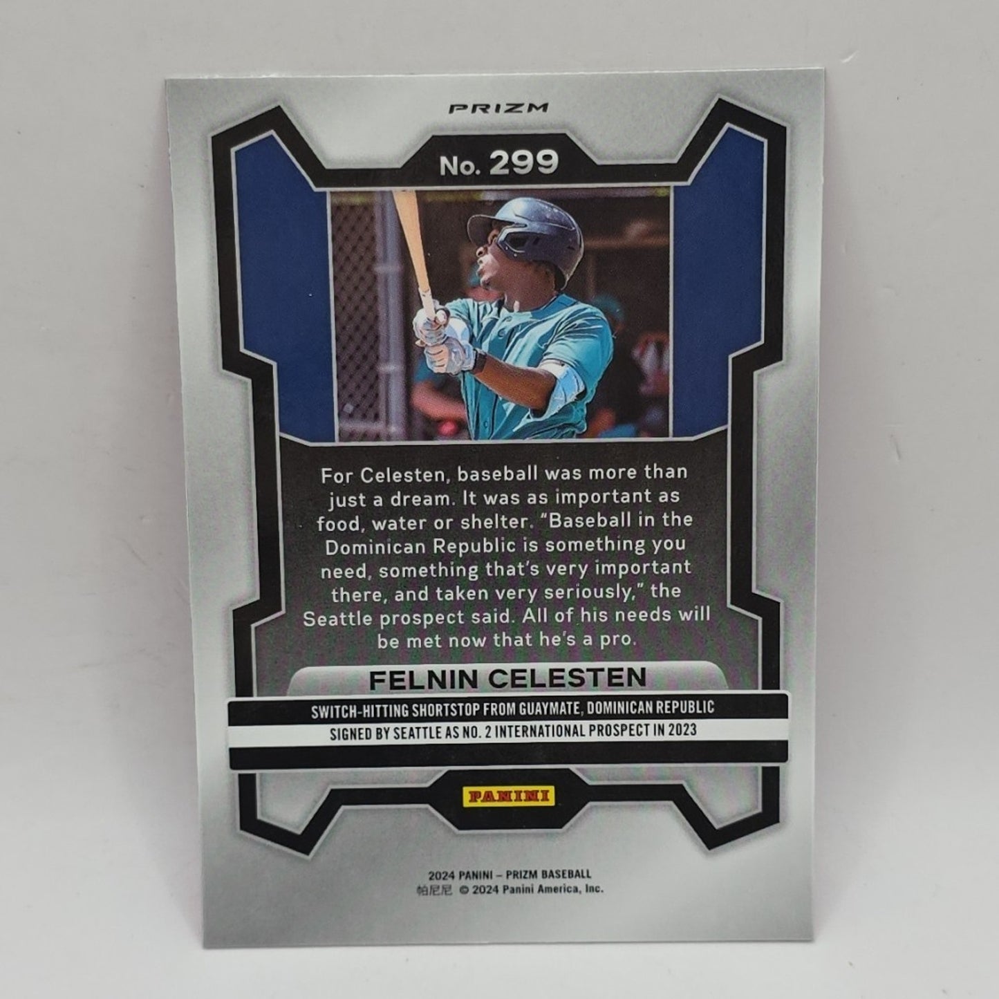2024 Panini Prizm Pink Ice Felnin Celesten Seattle Mariners #299 MLB