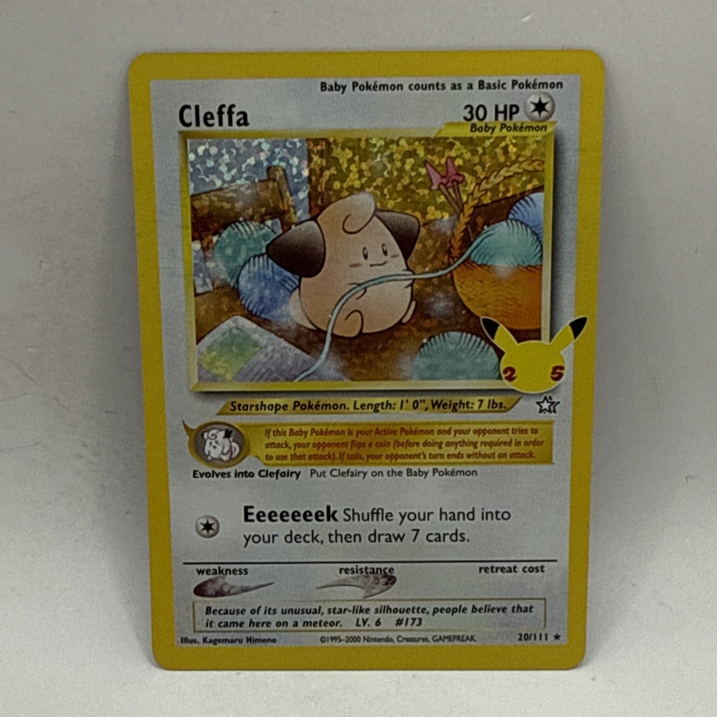 Pokemon TCG Celebrations CLEFFA 20/111 Classic Collection HOLO LP Card