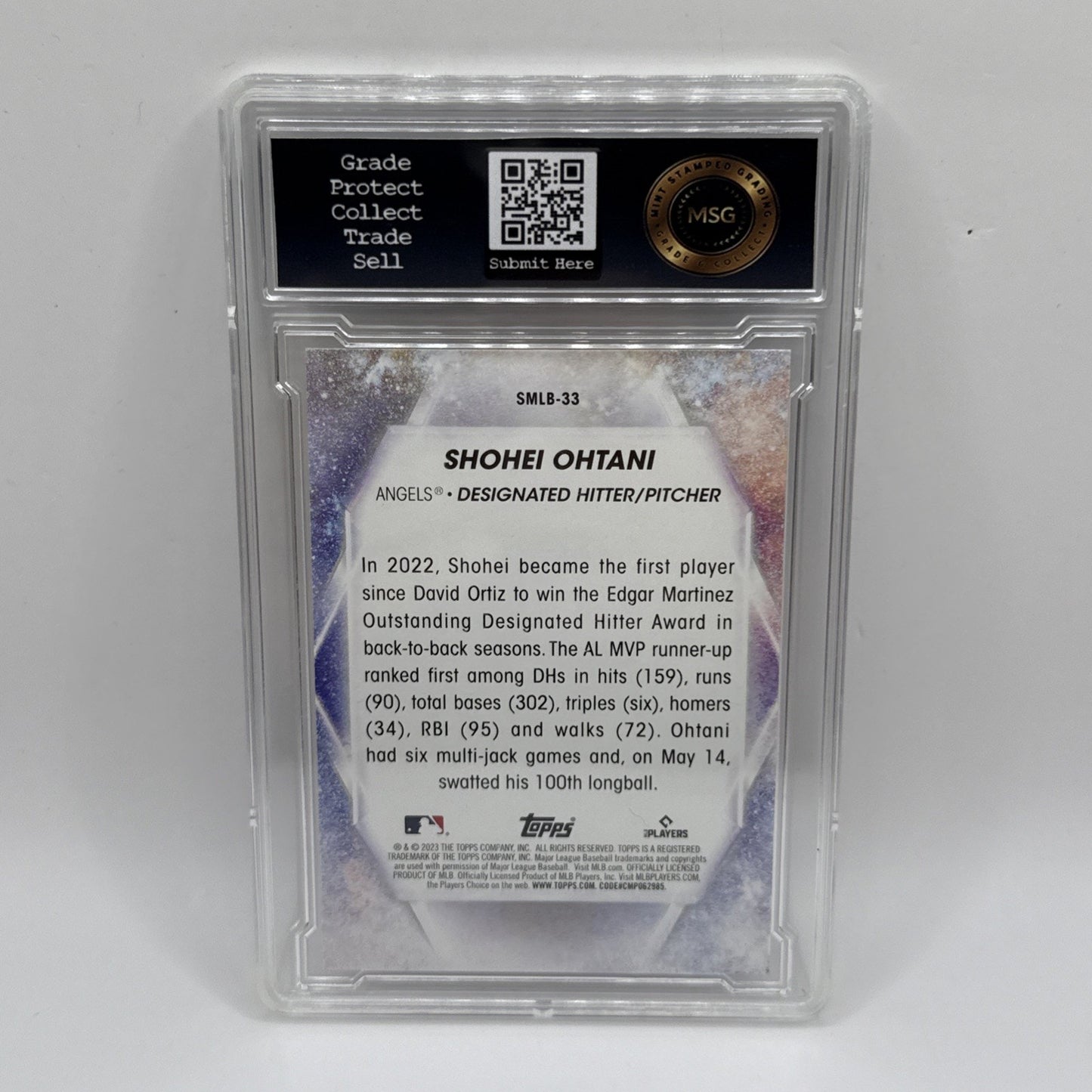 2023 Topps Shohei Ohtani Stars of MLB #SMLB33 PSA 10 Gem Mint Angels MLB