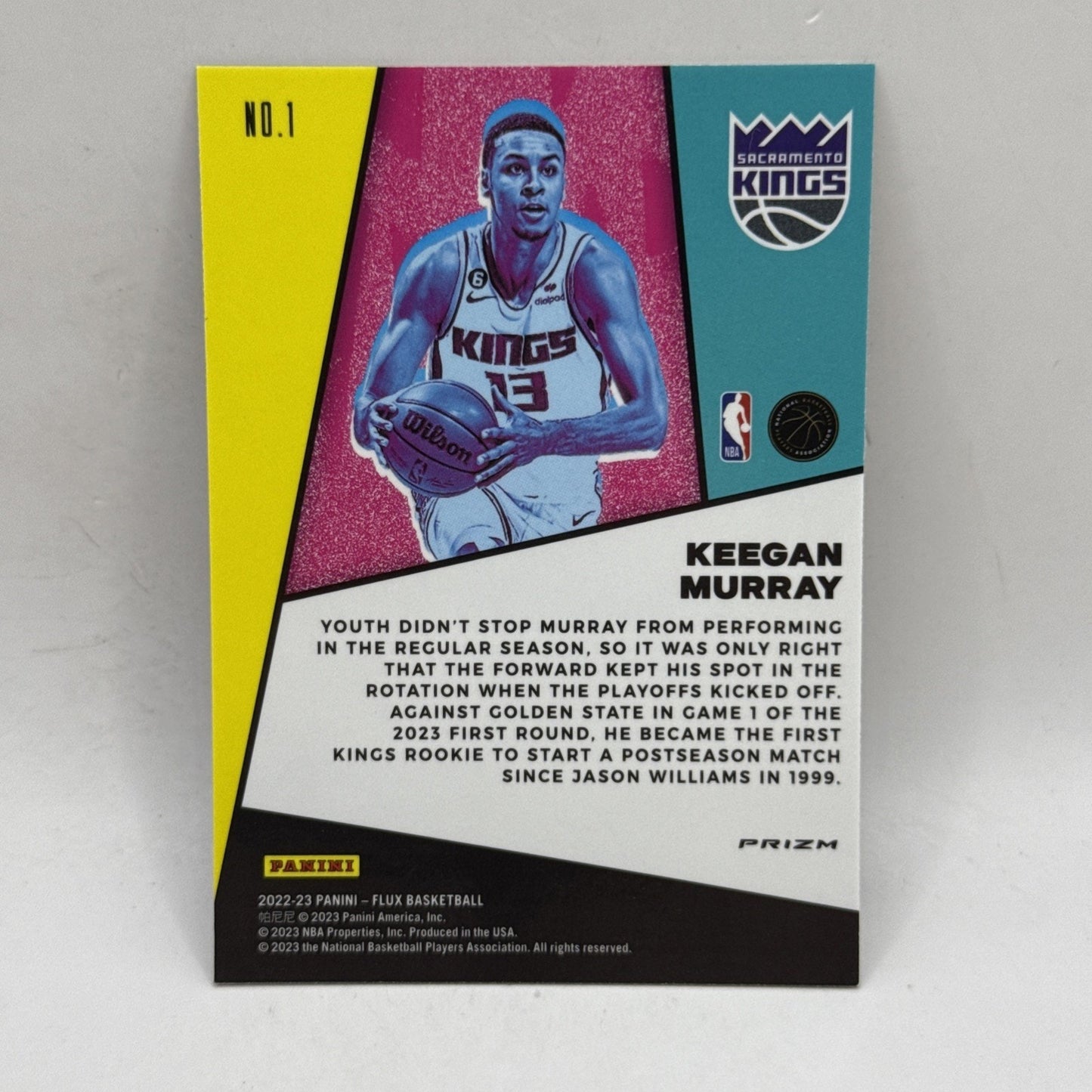 2022-23 Panini Flux Flux Appeal Silver Prizm Keegan Murray #1 Rookie RC