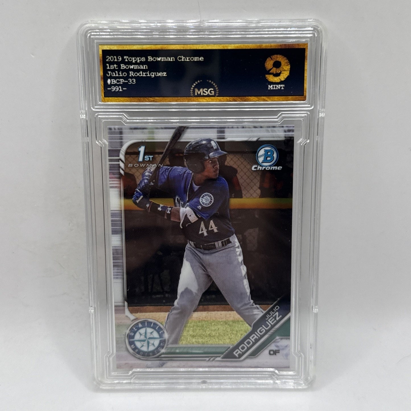 2019 Bowman BP33 Julio Rodriguez Paper Prospects - Seattle Mariners ROY Graded 9