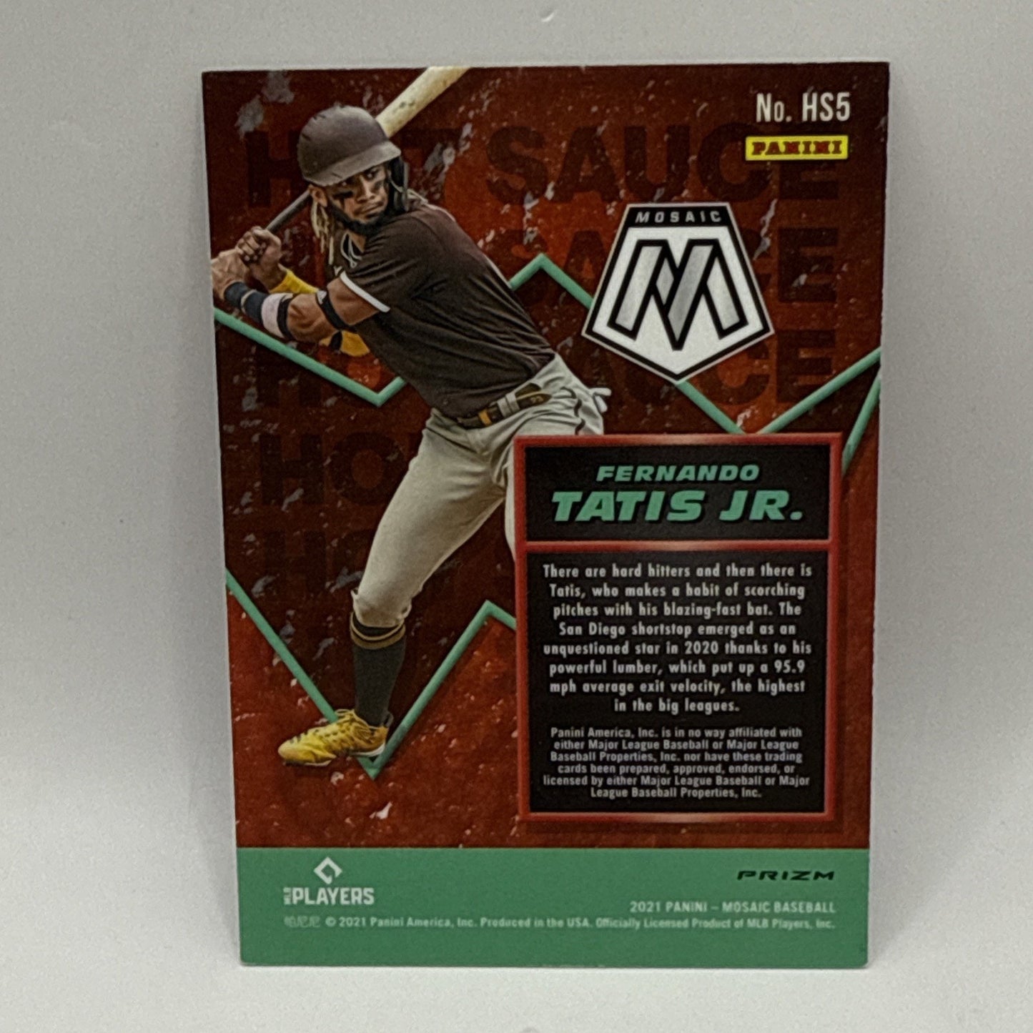 2021 Mosaic Fernando Tatis Jr Hot Sauce Silver Mosaic Prizm #HS5 Padres