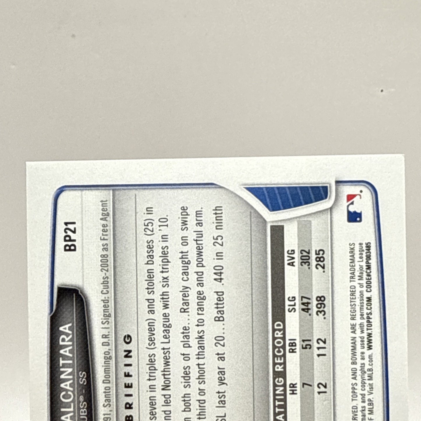 Arismendy Alcantara 2013 Bowman Chrome Prospect RED WAVE Refractor /25 - CUBS