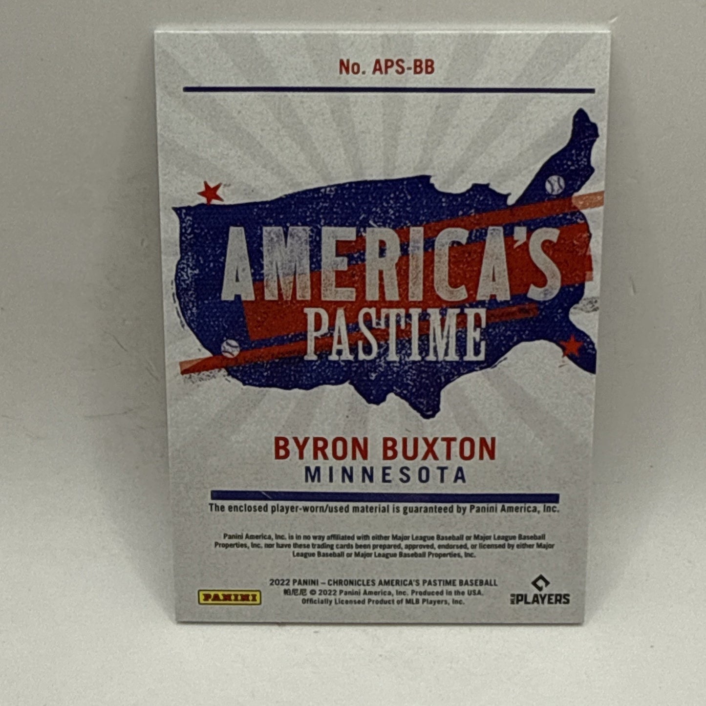 2022 Panini Chronicles America's Pastime Swatches #28 Byron Buxton Minnesota MLB