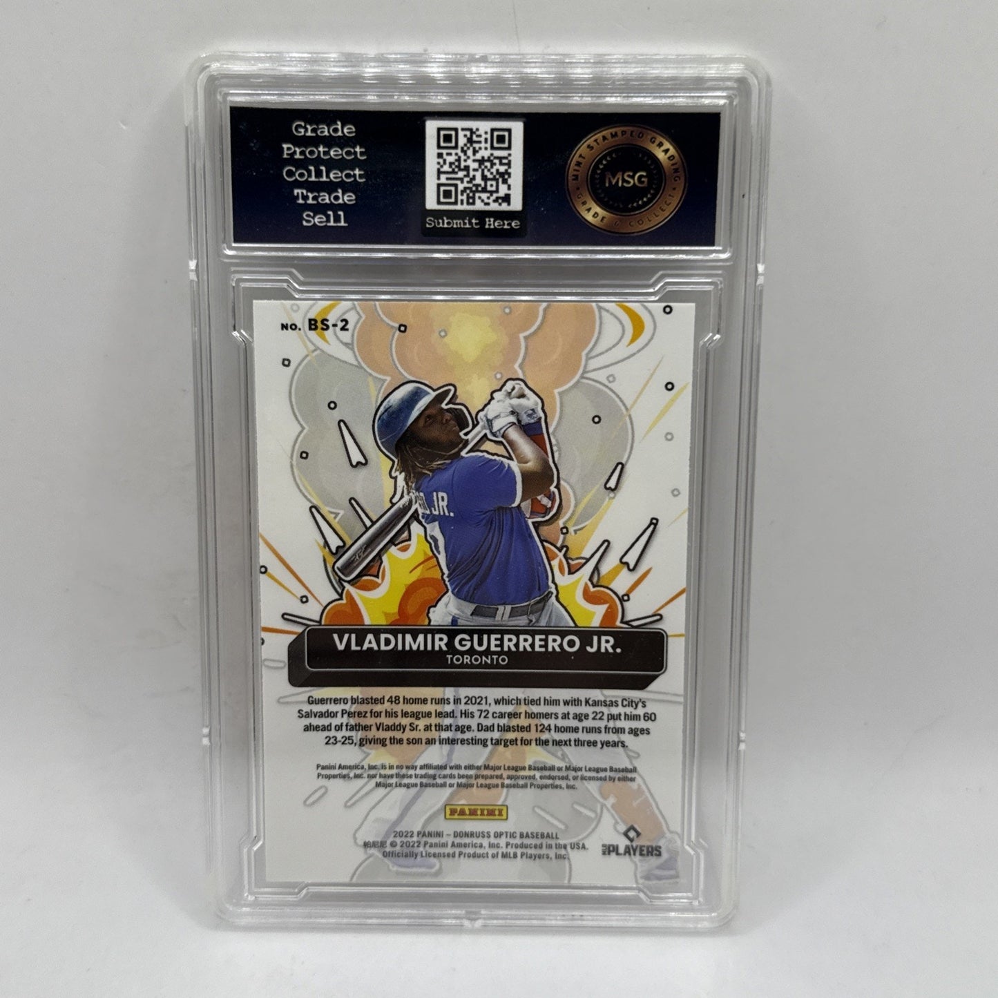 2022 Panini Donruss Optic Vladimir Guerrero Jr. #BS-2 Graded 9 Mint MLB