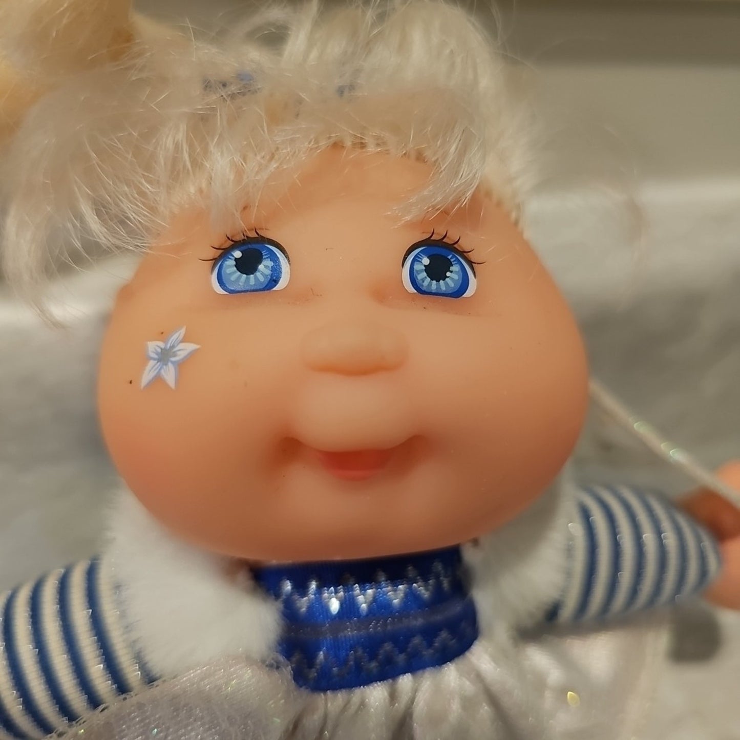 Vintage 1995 Mattel Cabbage Patch Kids Snow Angel 8" Plush Mini Doll