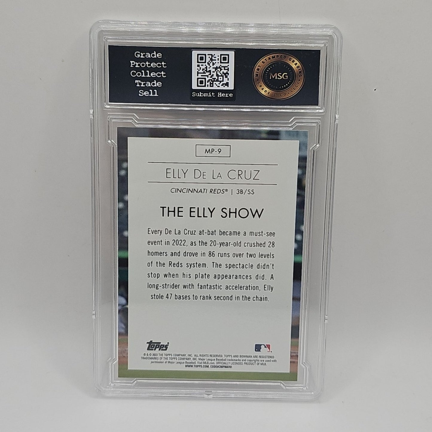 2023 Bowman Presents Modern Prospects Refractor – Elly De La Cruz #MP-9 Graded 9
