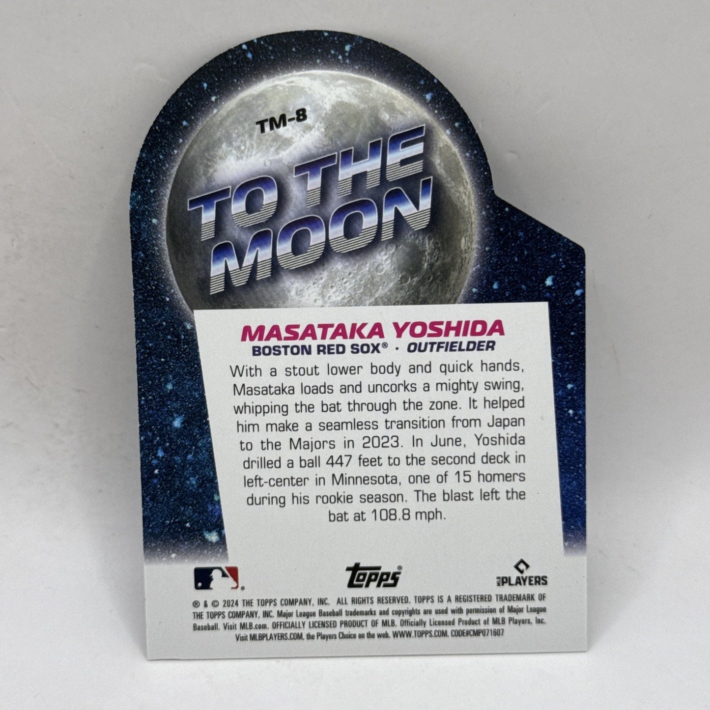 2024 Topps Baseball Masataka Yoshida #TM-8 To The Moon Die Cut MLB Boston