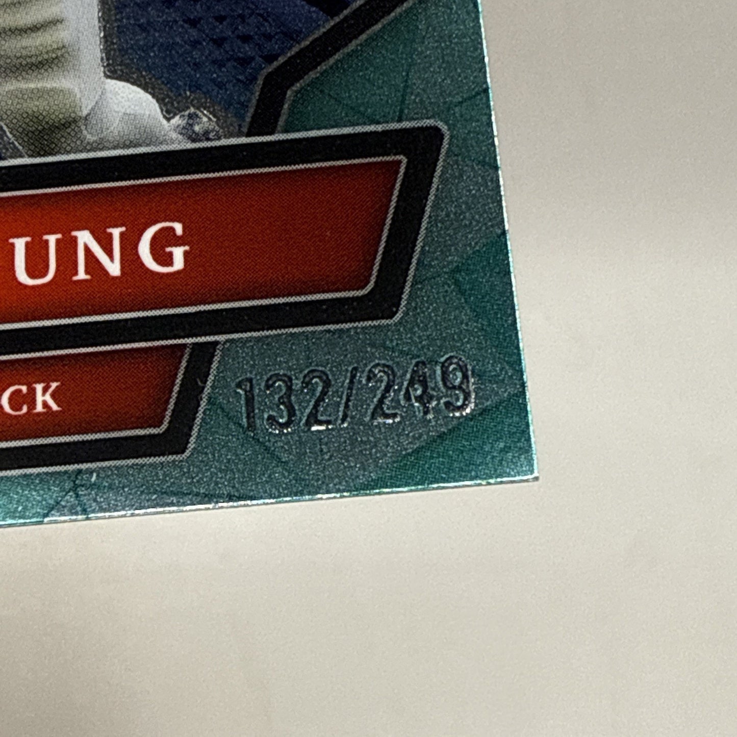 2021 Wild Card Alumination NIL Collegiate Aqua BRYCE YOUNG RC #ANBC-7 /249 SP