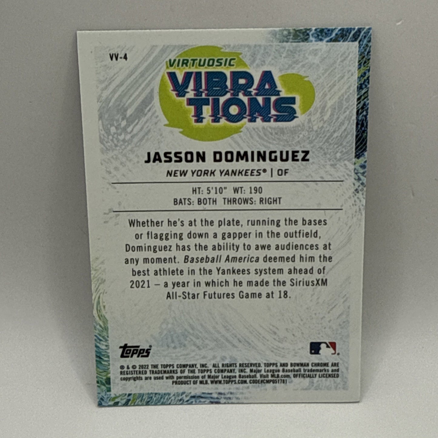 2022 Bowman Chrome Jasson Dominguez VIRTUOSIC VIBRATIONS MLB Yankees