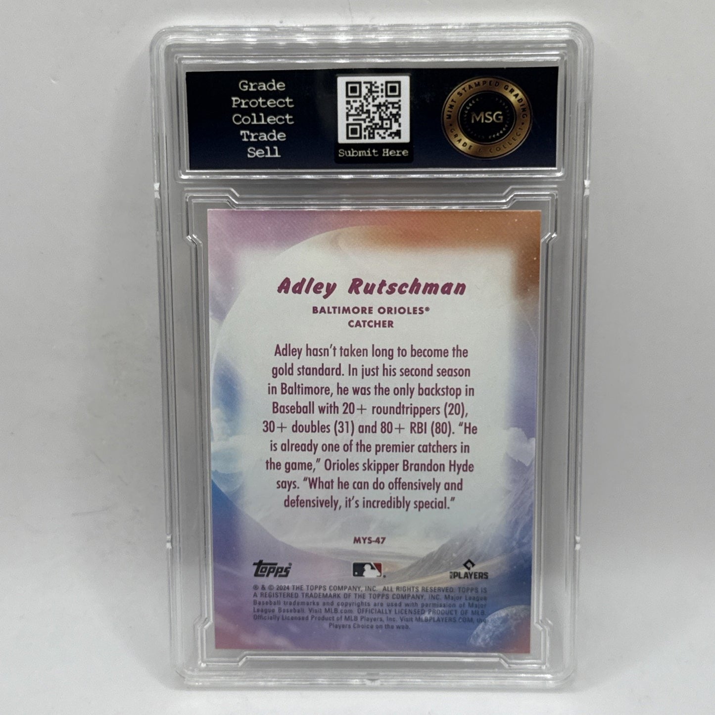2024 Topps Update -Mystical #MYS-47 Adley Rutschman Graded 10 MLB