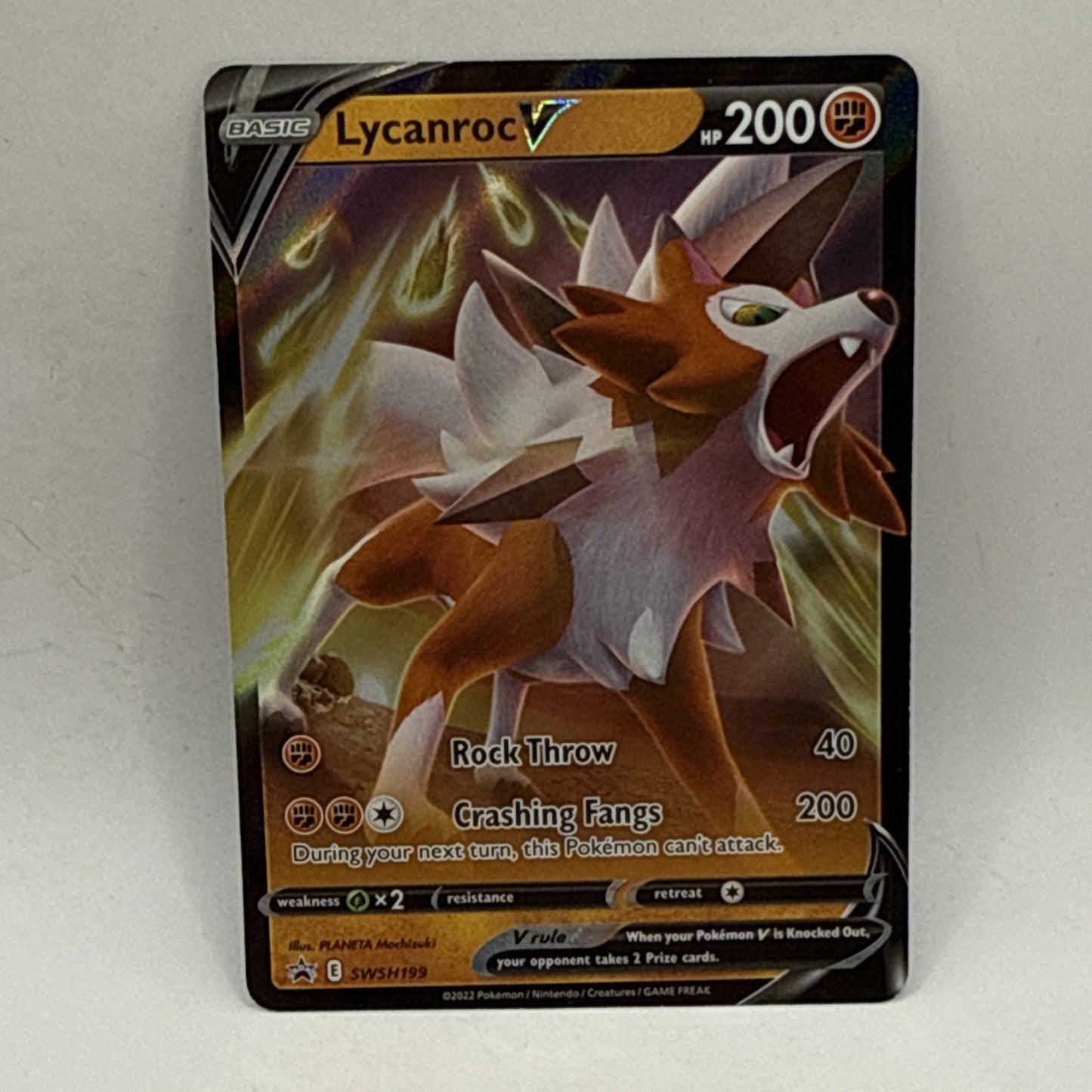 Lycanroc V SWSH199 Sword & Shield Promo Cards Pokemon LP Tcg Card