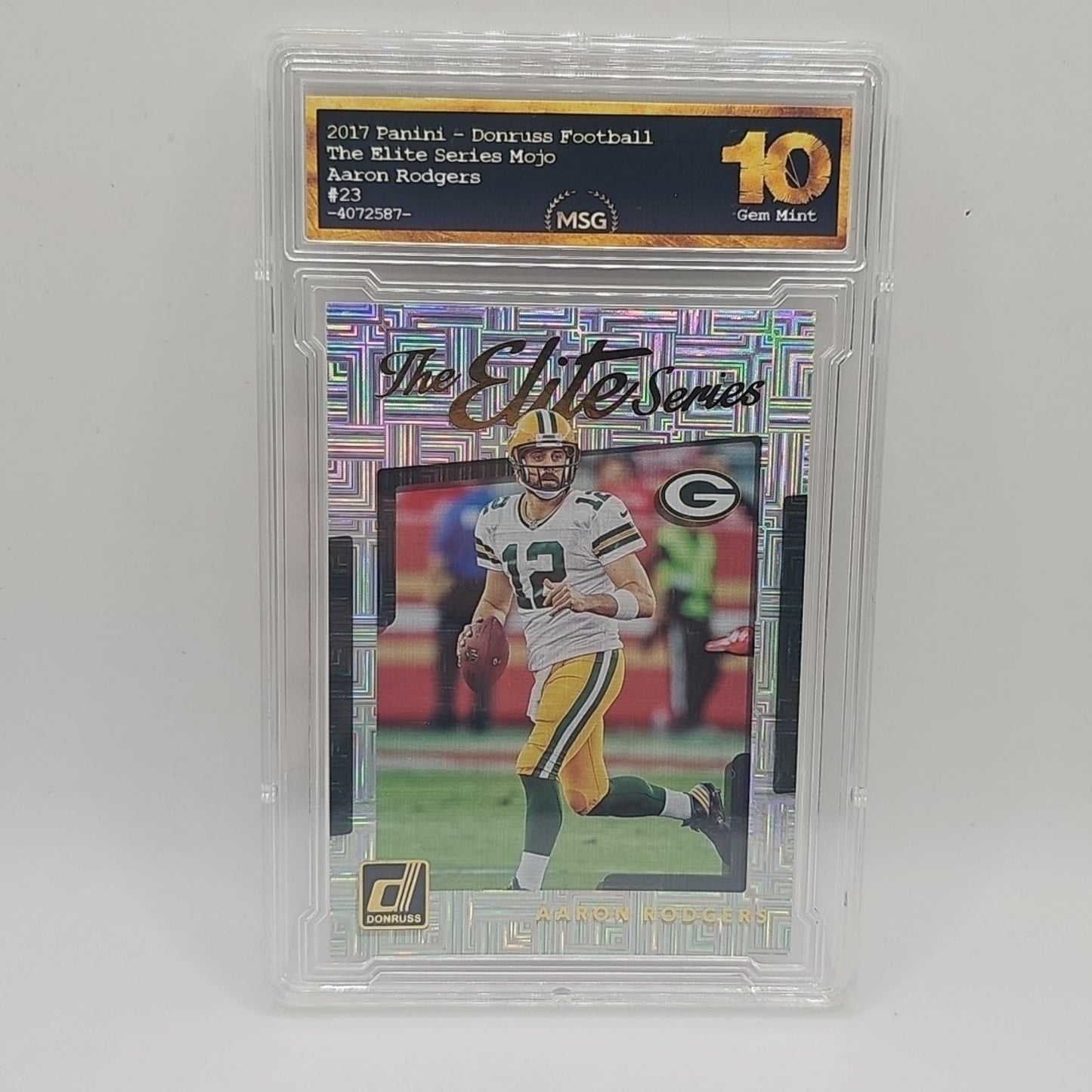 2017 Donruss #23 Aaron Rodgers The Elite Series Green Bay Packers Graded 10 Gem