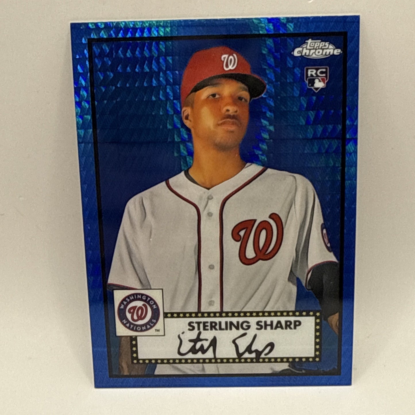2021 Topps Chrome Platinum Anniversary Blue Sterling Sharp RC