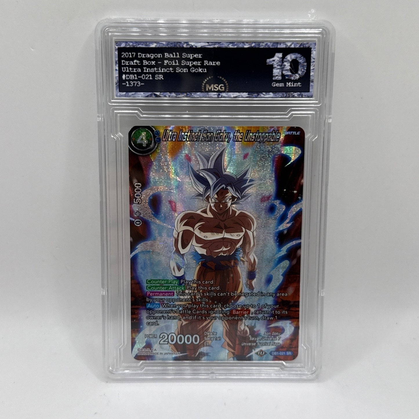 Dragon Ball Super Card Game Ultra Instinct Son Goku, the Unstoppable Graded 10