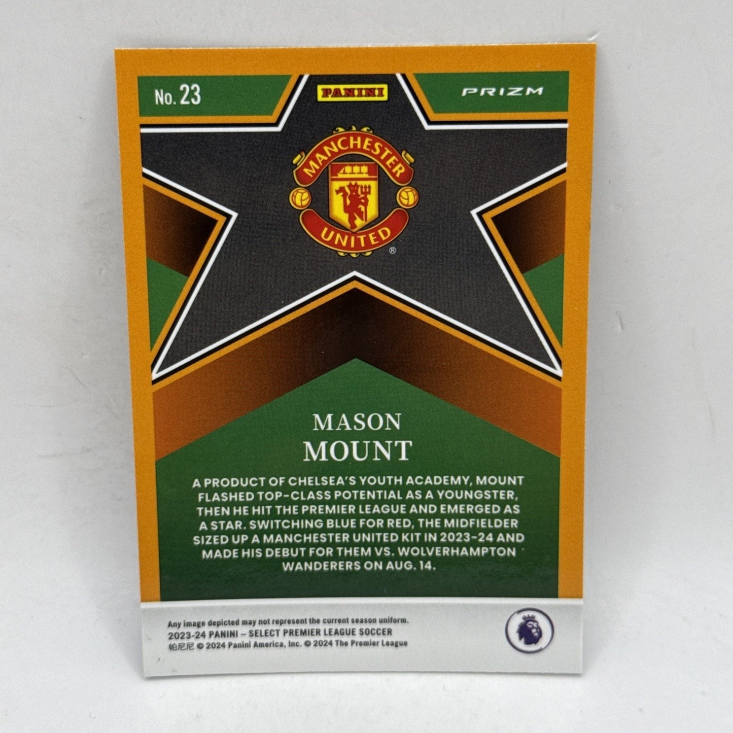 2023-24 Panini Select EPL Mason Mount - Silver Prizm Select Stars