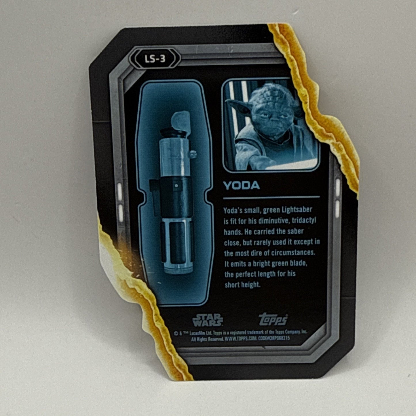 2023 Topps Star Wars Flagship Yoda#LS-3 Lightsaber Stylings Die Cut
