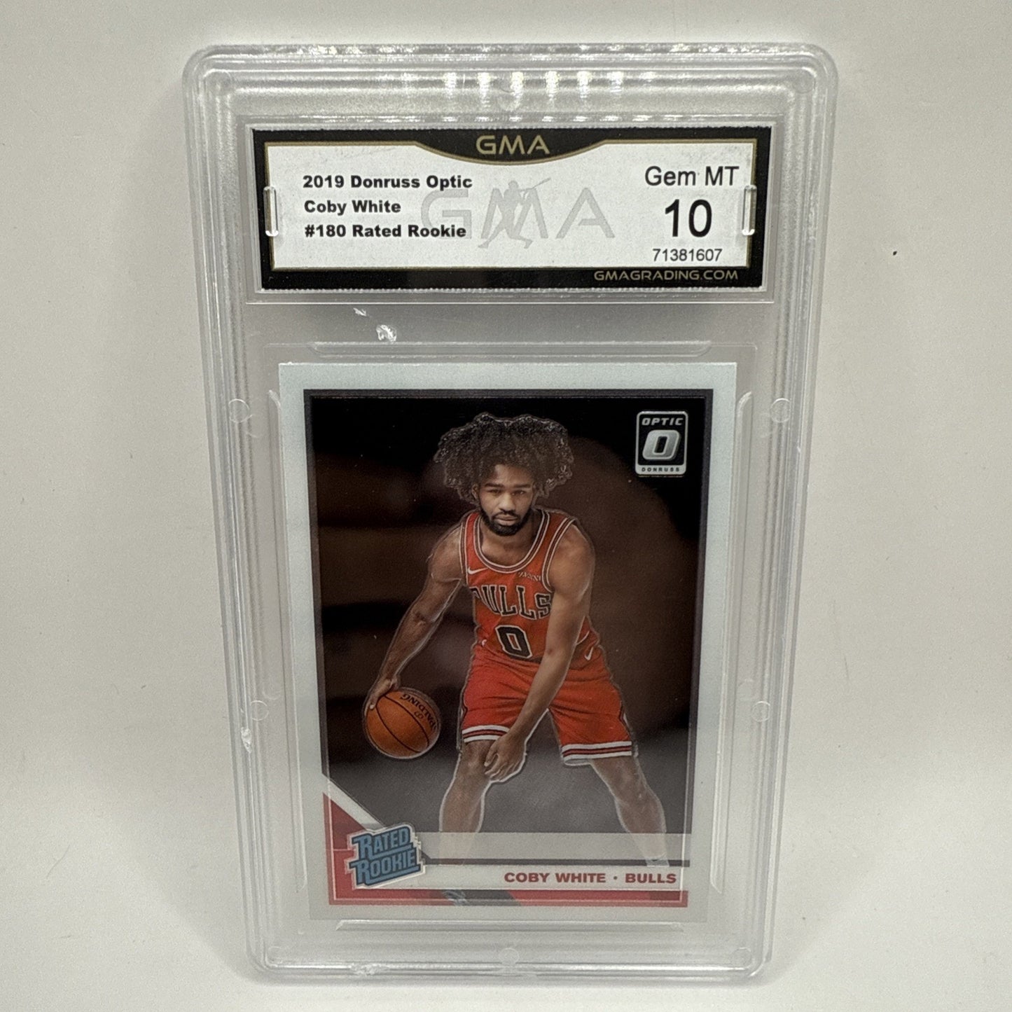 2019 Panini Donruss Optic Coby White (RC) NBA Chicago BULLS Graded 10