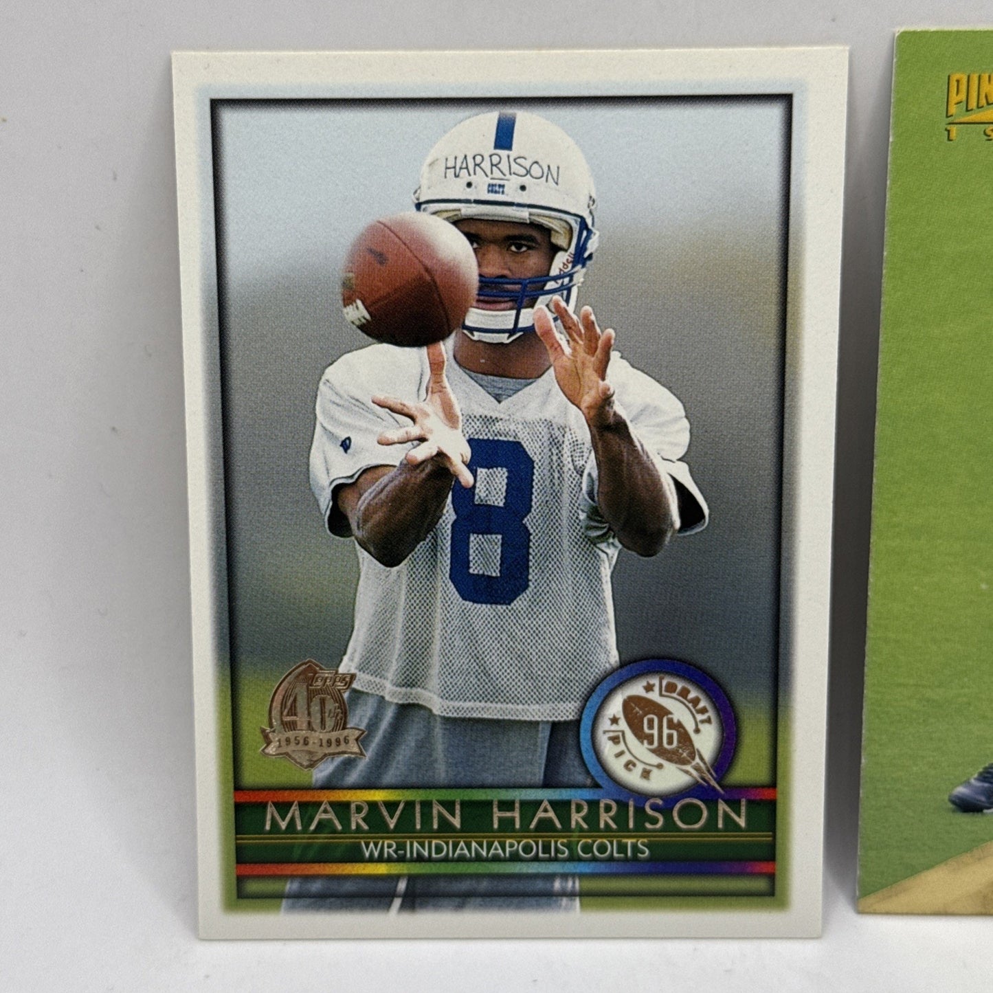 1996 TOPPS FOOTBALL ROOKIE #426 MARVIN HARRISON RC INDIANAPOLIS COLTS 2 CARD