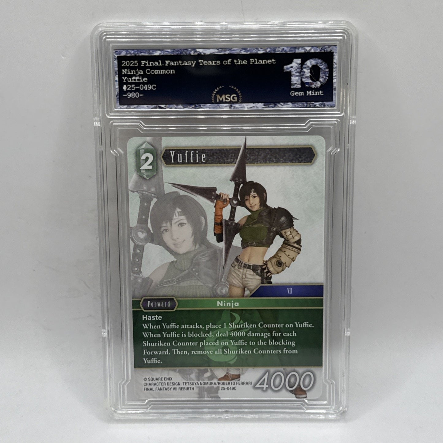 Final Fantasy Yuffie - 25-049C - Tears of the Planet Graded 10 Gem Mint