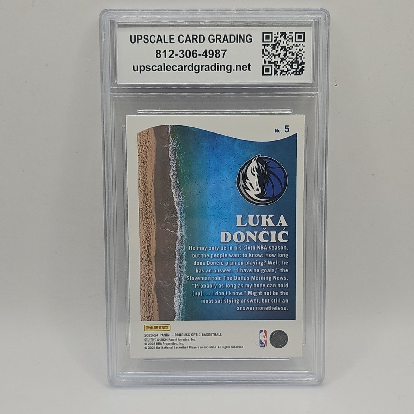 Luka Dončić 2023-24 Panini Donruss Optic - Splash #5 Graded 9 Mavericks Lakers
