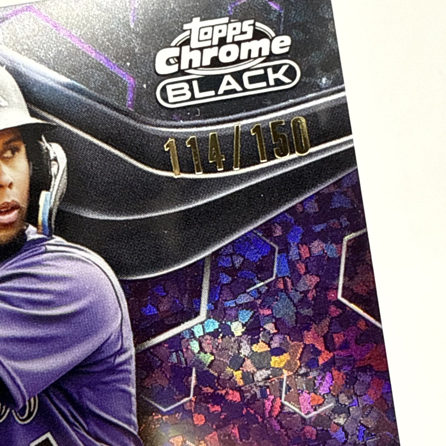 2023 Topps Chrome Black Ezequiel Tovar Purple Refractor /150 RC Rookie Rockies