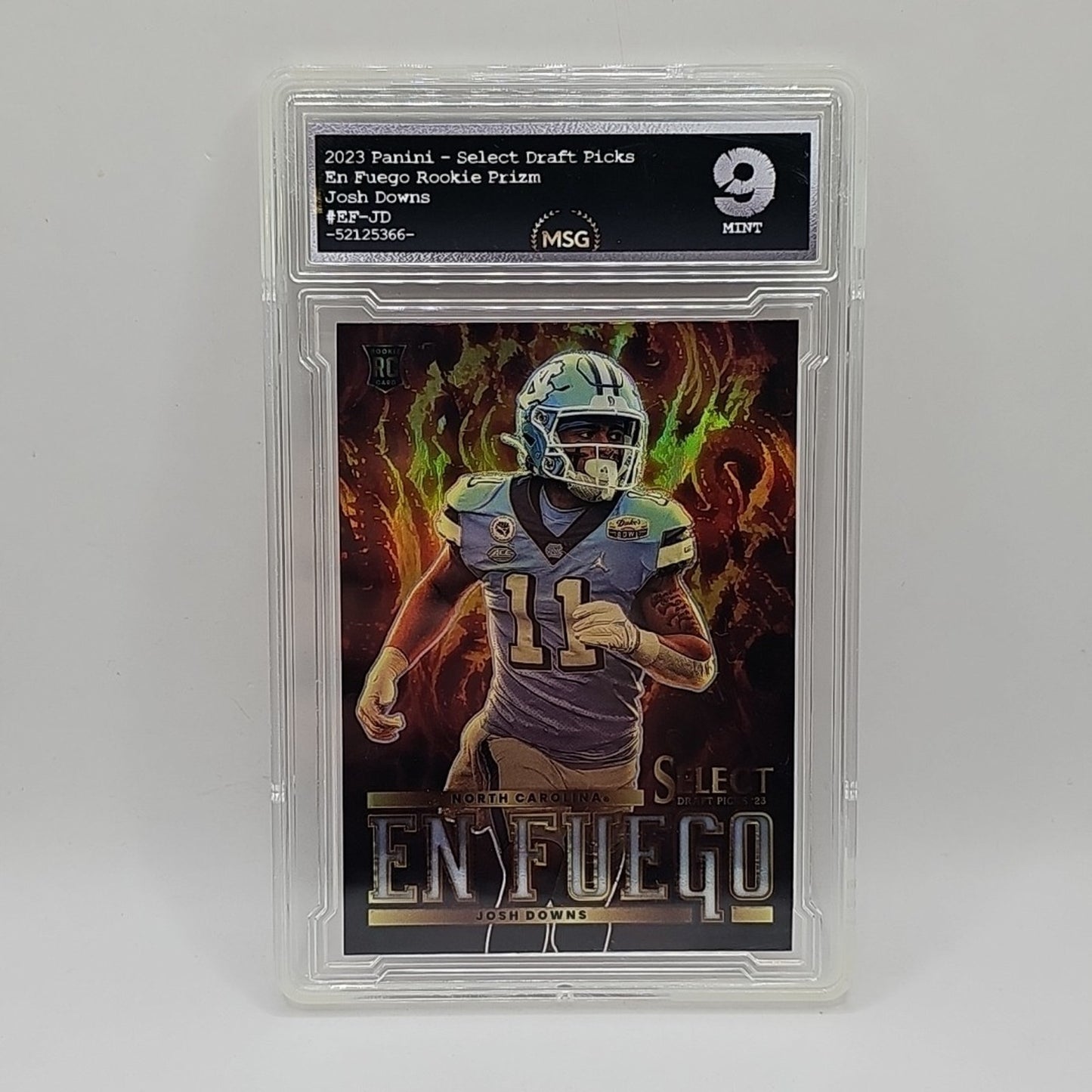 2023 Select Draft Picks En Fuego Prizms #15 Josh Downs Graded 9 NFL Rookie