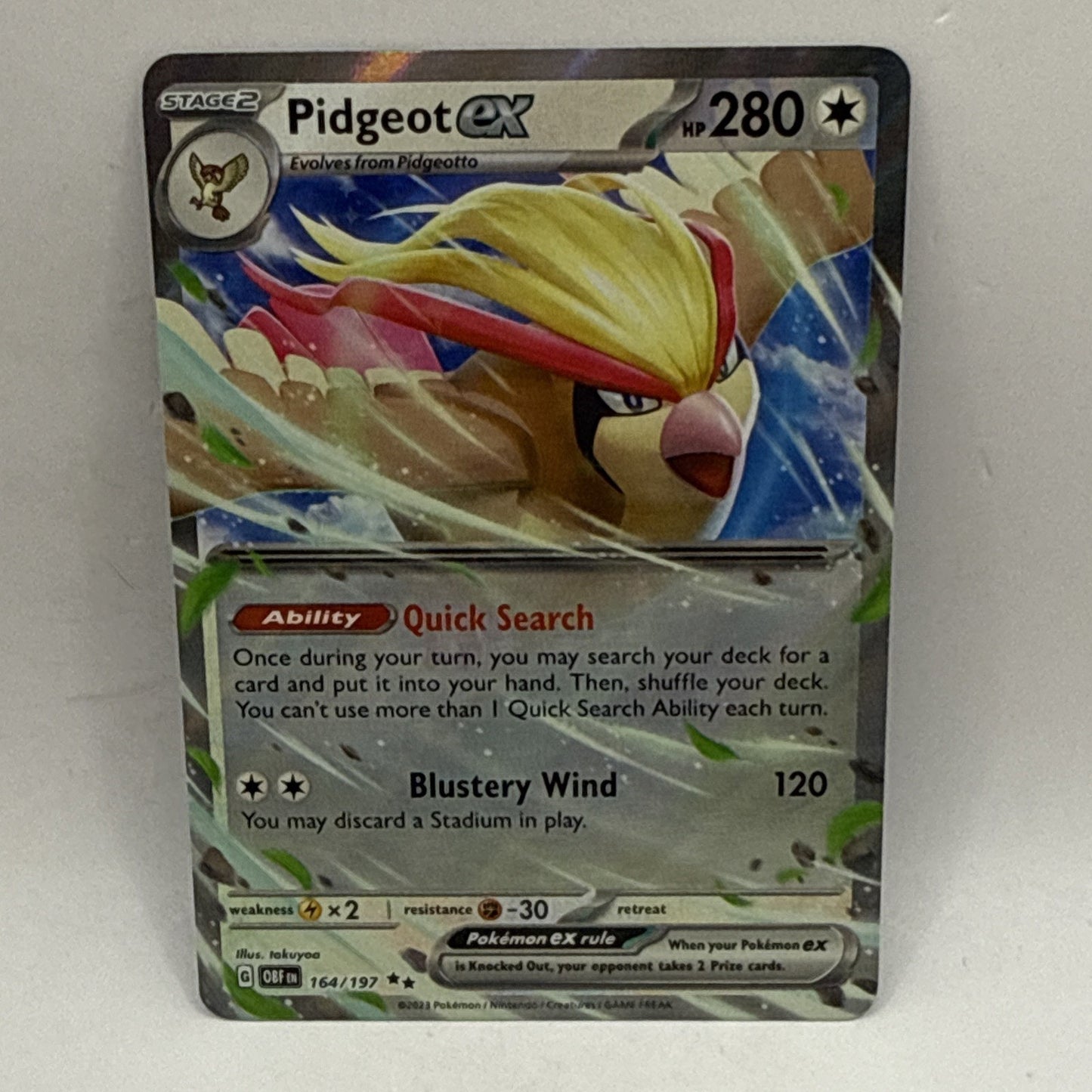 Pidgeot ex - 164/197 - Pokemon TCG Paldean Fates (2024) - LP - HOLO