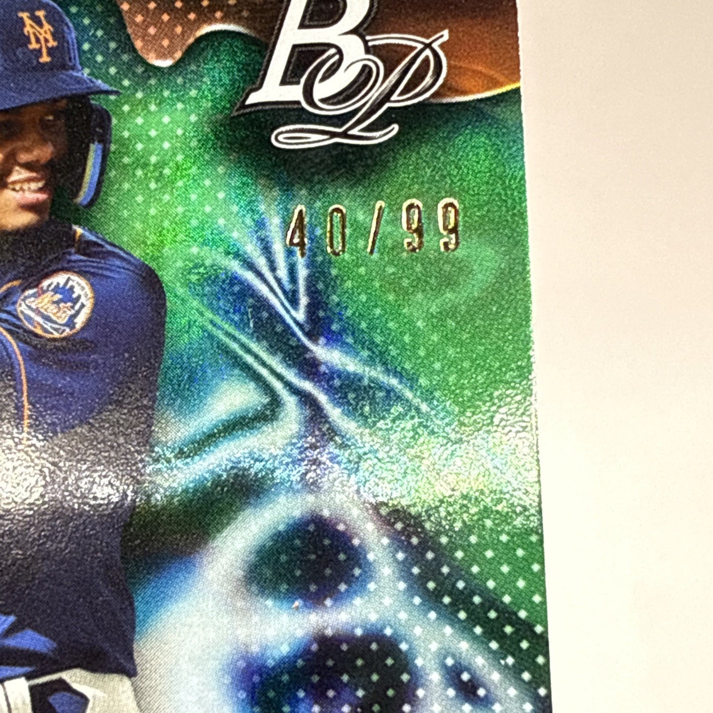2023 Bowman Platinum SIMON JUAN GREEN ICE PARALLEL METS /99 TBP-56 RC