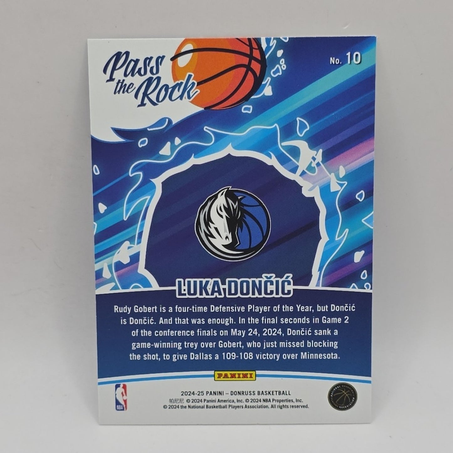 2024-25 Panini Donruss - Pass the Rock Luka Dončić #10 NBA Dallas Mavericks