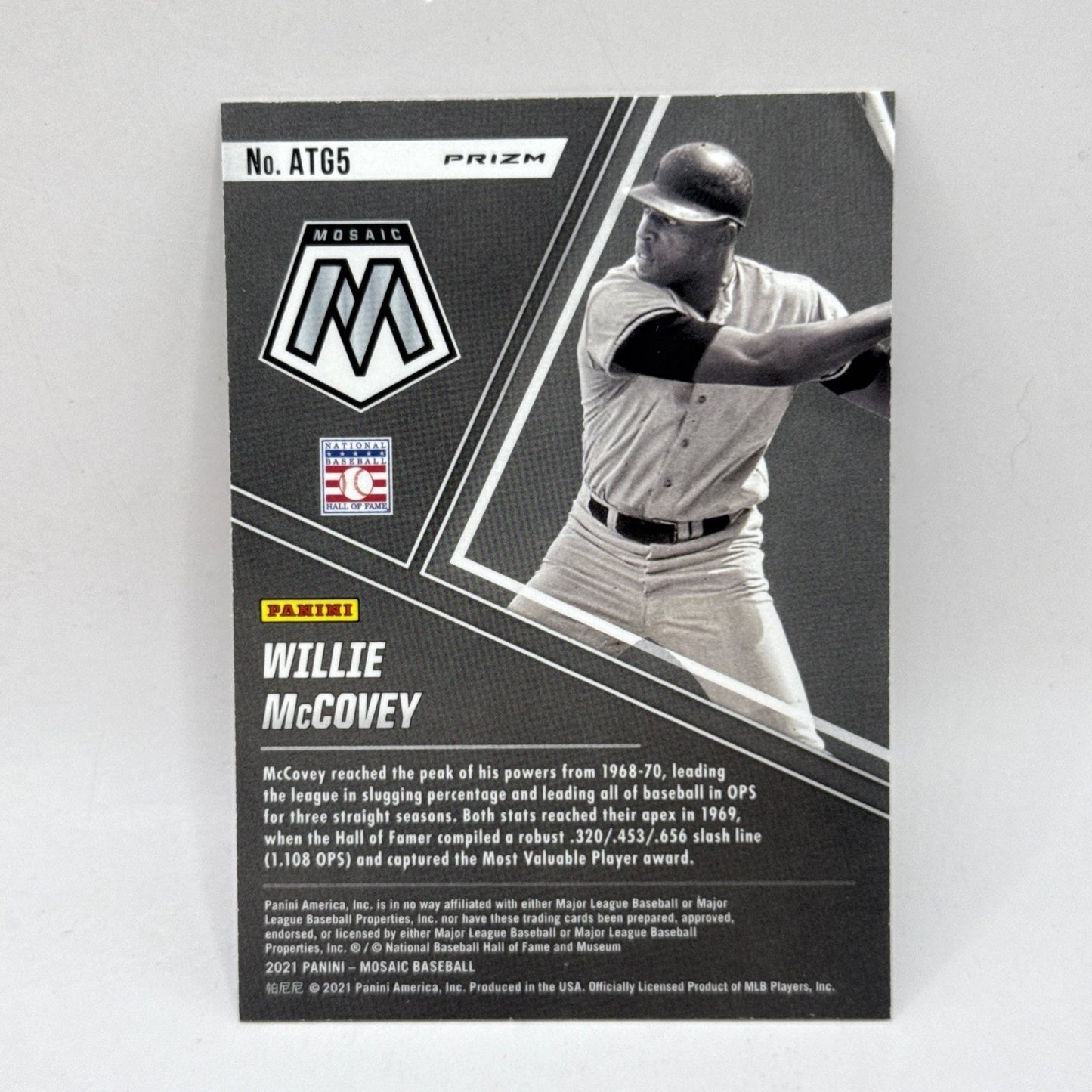2021 Panini Mosaic All Time Greats #5 Willie McCovey Giants Silver Prizm