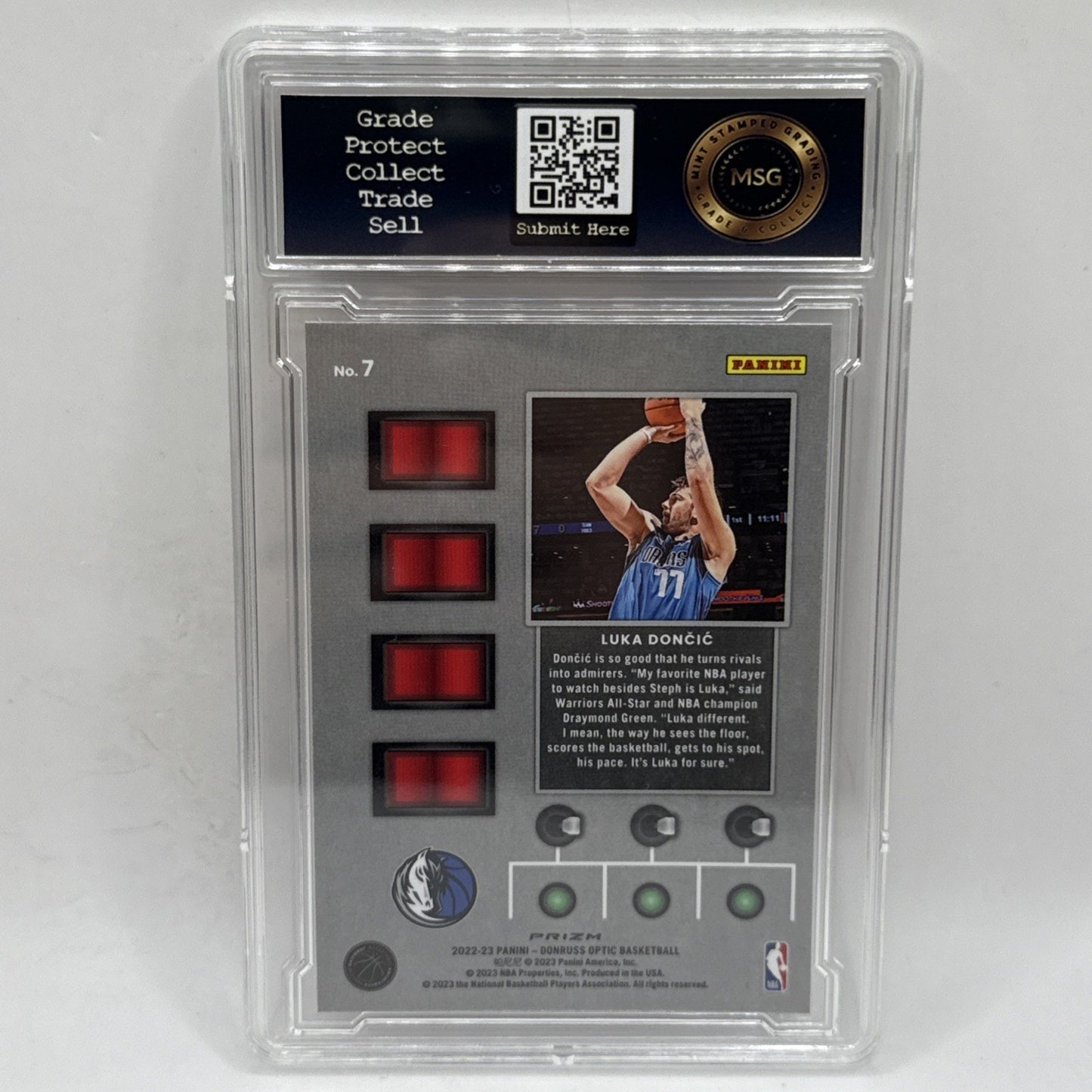 2022-23 Donruss Optic T-Minus 3.2.1 Luka Doncic #7 Mavericks Graded 9 NBA Silver