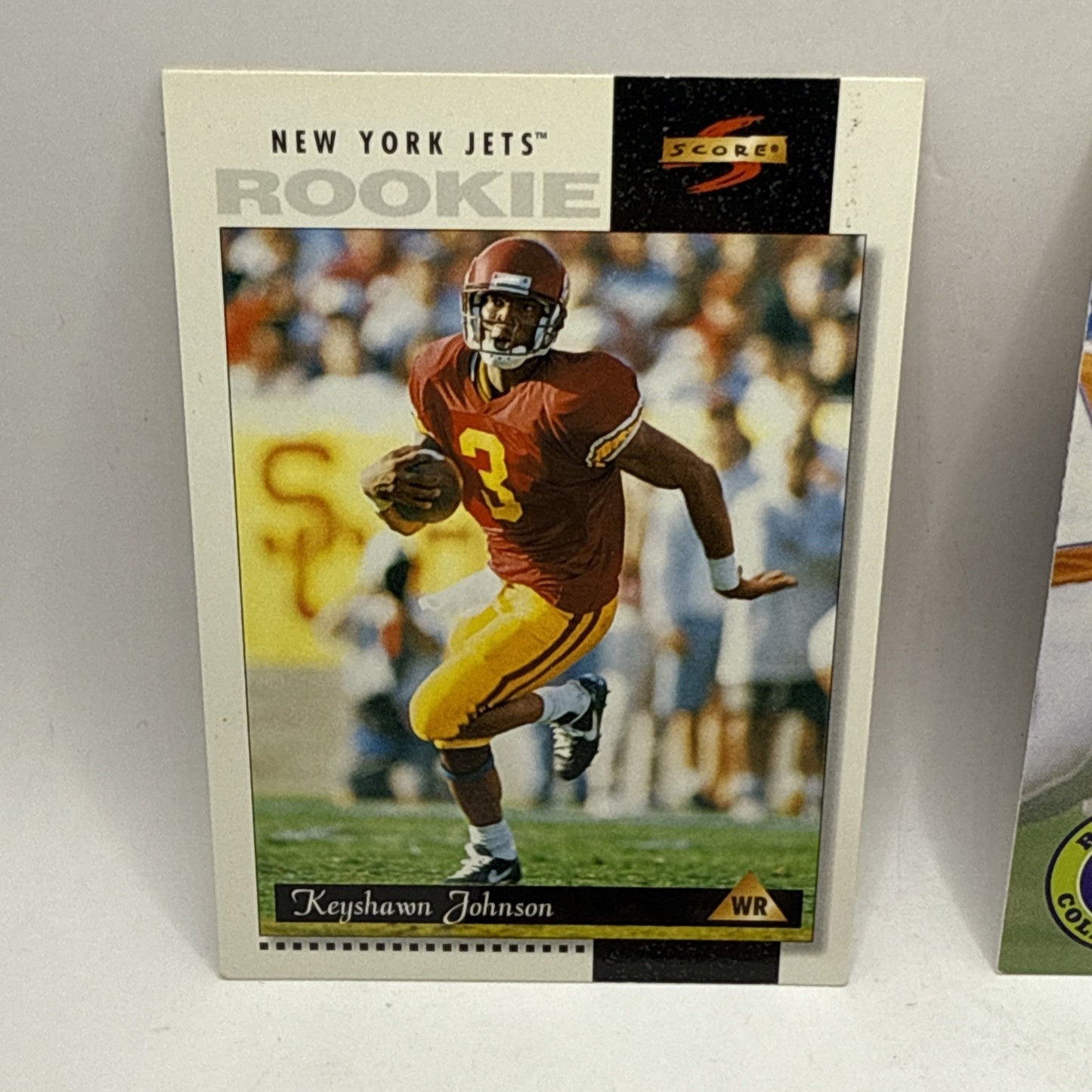 1996 NFL Score Football | Keyshwan Johnson RC | #214 | New York Jets - 3 Card