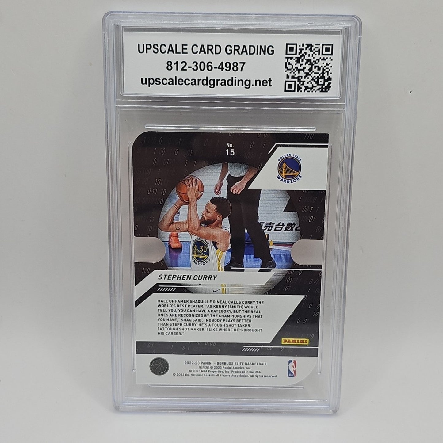 2022 Donruss Elite Power Formulas Orange Die Cut #15 Stephen Curry Graded 8
