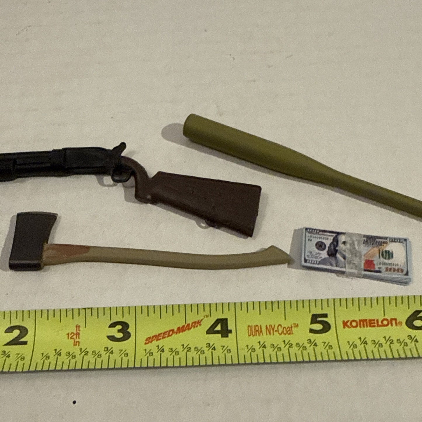 Lot Of Toy Action Figure Weapons - Mini Gun Accessories - Play Set - Play Money